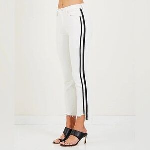 Mother Denim Jeans Insider Crop Step Fray in Whip the Racer, size 25